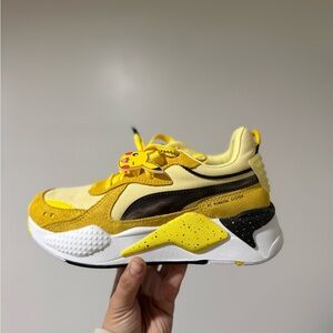Puma Kids Yellow and Black Sneakers